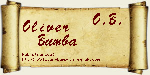 Oliver Bumba vizit kartica